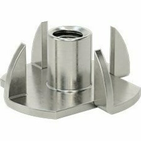 BSC PREFERRED Tee Nut Insert for Wood 316 Stainless Steel 10-24 Thread Size 0.319 Installed Length, 10PK 90973A410